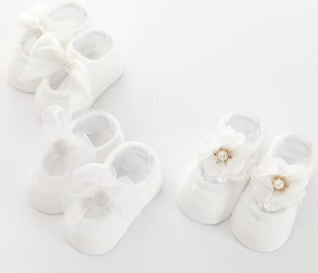 Princess Party Bow Lace Soft Sole Crib Shoe