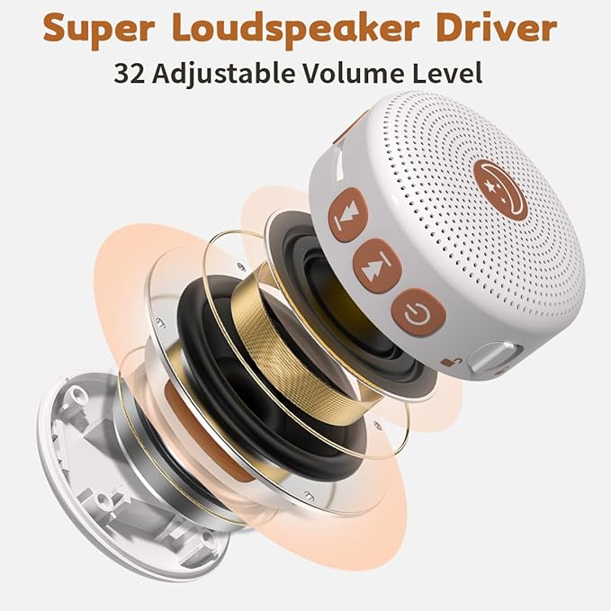 Mini Portable White Noise Machine – 30 Relaxing Sounds for Better Sleep