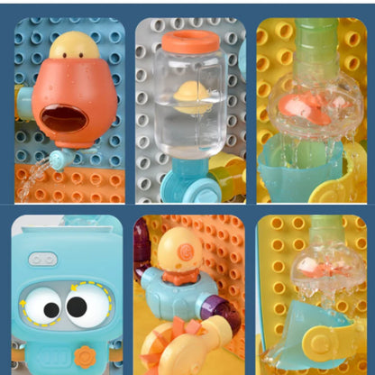 Robot Wall-Mounted Bath Water Toy – 27 Piece Kids Fun Set