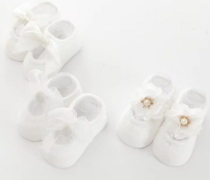 Princess Party Bow Lace Soft Sole Crib Shoe