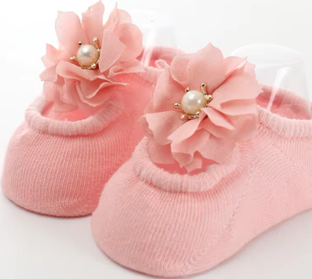 Princess Party Bow Lace Soft Sole Crib Shoe
