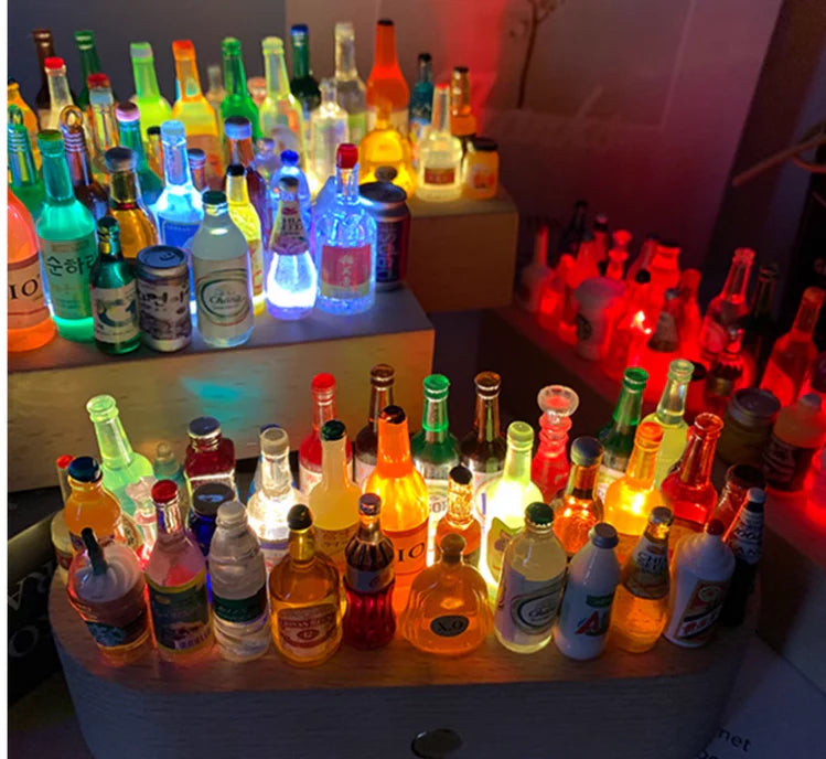DIY Decorative LED Bar Ornaments – Light Up Mini Bottles for Home & Office