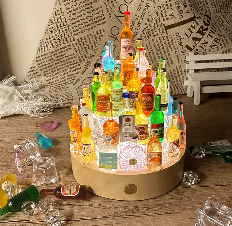 DIY Decorative LED Bar Ornaments – Light Up Mini Bottles for Home & Office