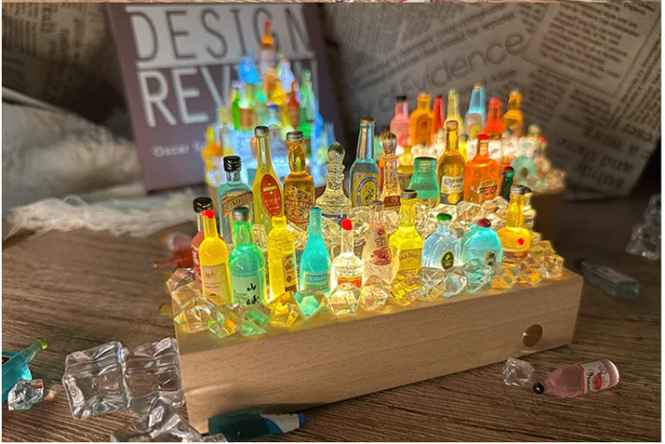 DIY Decorative LED Bar Ornaments – Light Up Mini Bottles for Home & Office