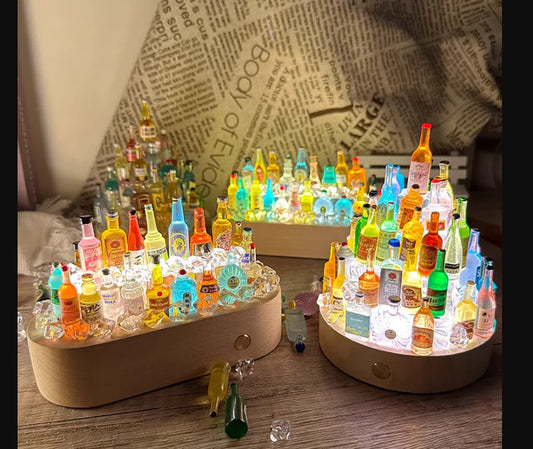 DIY Decorative LED Bar Ornaments – Light Up Mini Bottles for Home & Office