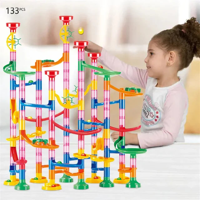 Marble Run Set – 232 Pieces Full Track Building Toy