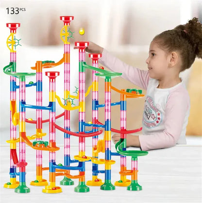 Marble Run Set – 232 Pieces Full Track Building Toy