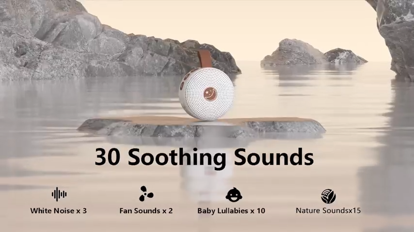 Mini Portable White Noise Machine – 30 Relaxing Sounds for Better Sleep