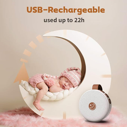 Mini Portable White Noise Machine – 30 Relaxing Sounds for Better Sleep