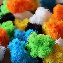 Pom-Pom Tower Toy – Soft Sensory Building Blocks