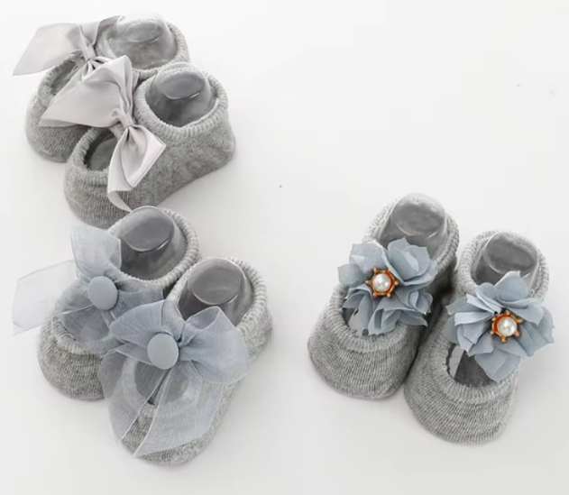 Princess Party Bow Lace Soft Sole Crib Shoe