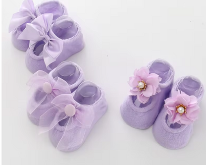 Princess Party Bow Lace Soft Sole Crib Shoe