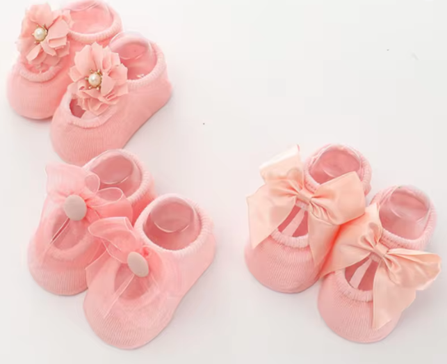 Princess Party Bow Lace Soft Sole Crib Shoe