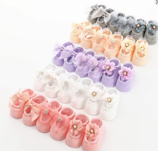 Princess Party Bow Lace Soft Sole Crib Shoe