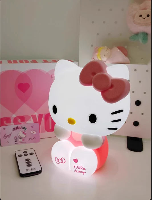 Rechargeable Hello Kitty Remote Night Light | Cute LED Lamp