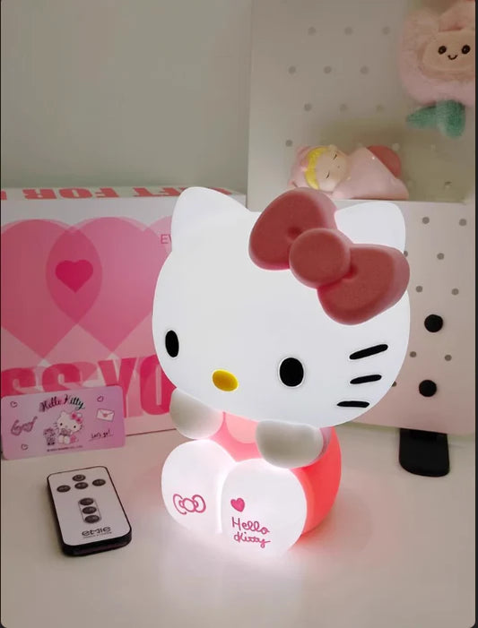 Rechargeable Hello Kitty Remote Night Light | Cute LED Lamp