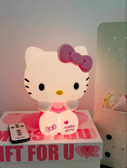 Rechargeable Hello Kitty Remote Night Light | Cute LED Lamp