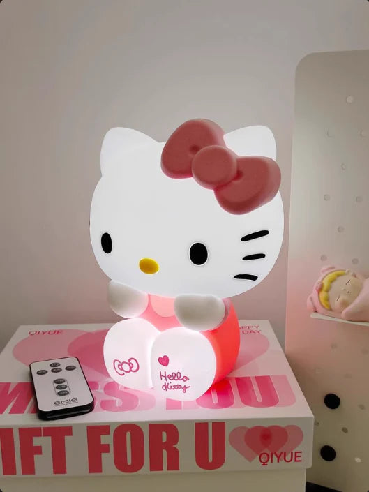 Rechargeable Hello Kitty Remote Night Light | Cute LED Lamp
