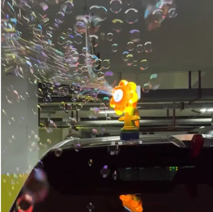 Remote Controlled Rechargeable 360° Bubble Machine – Flower Design