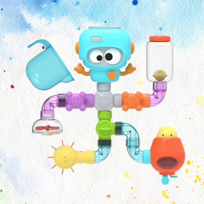 Robot Wall-Mounted Bath Water Toy – 27 Piece Kids Fun Set