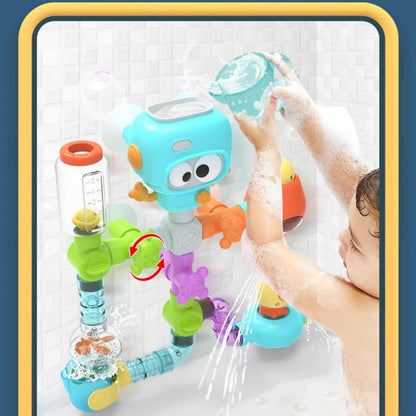 Robot Wall-Mounted Bath Water Toy – 27 Piece Kids Fun Set