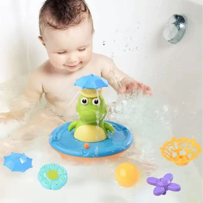 Su Efektli Timsah Oyuncağı 4 Farklı Uçlu Su Atan Banyo Oyuncak Seti