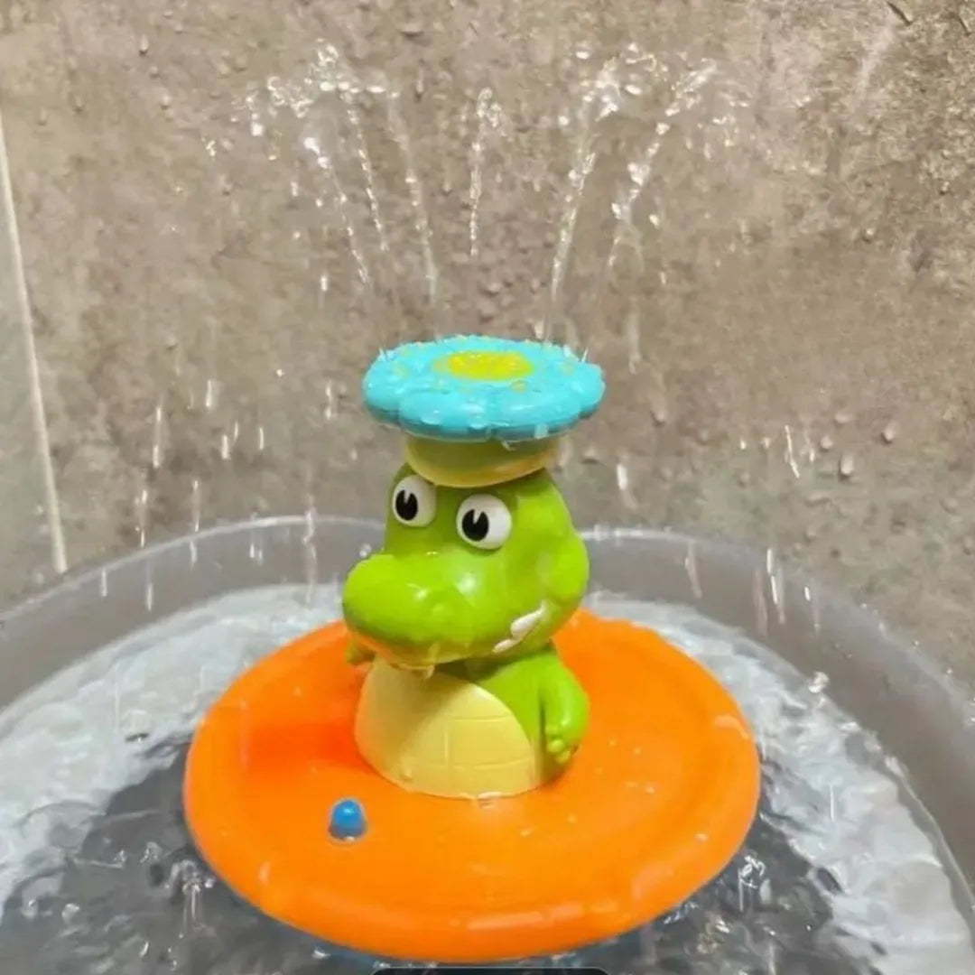 Su Efektli Timsah Oyuncağı 4 Farklı Uçlu Su Atan Banyo Oyuncak Seti