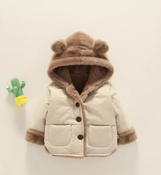 Unisex Winter Jacket Coat – Beige (Ages 1-5 Years)