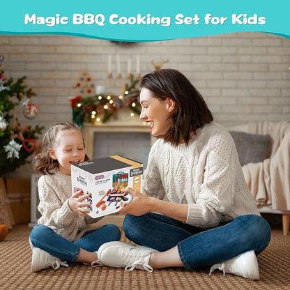 Cooking Simulator Toy with Color Changing Accessories | 31 PCS BBQ Kit for Kids