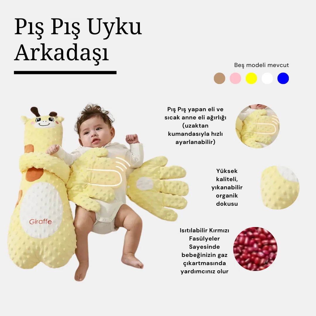 Pış Pış Uyku Arkadaşı Titreşimli Bebek Sakinleştirici Yastık